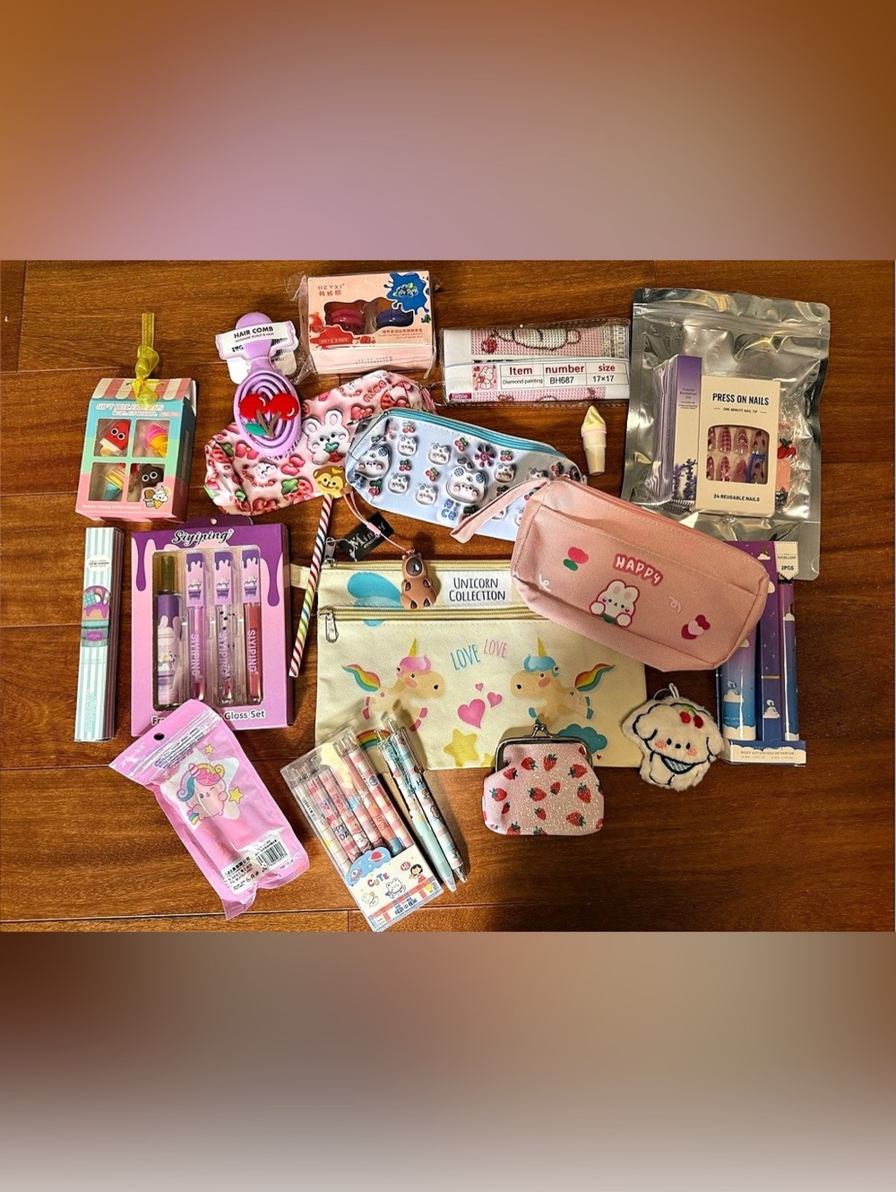 Pink & Multicolor Beauty Accessory Bundle NWT